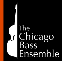 Chicago Bass Ensemble logo, with orange left border