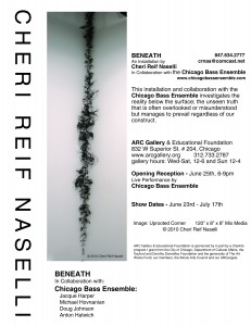 Beneath - Exhibit at ARC Gallery postcard image for the exhibit "Beneath" at ARC Gallery